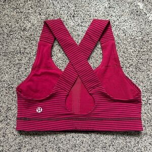 Lululemon Cross Back Striped Sports Bra